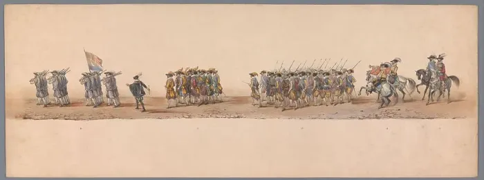 Framed Print : Historical parade at the second centenary of the Utrecht University, 1836 (plate 4), 1837. Creator: Victor Adam Framed Print : Historical parade at the second centenary of the Utrecht University, 1836 (plate 4), 1837. Creator: Victor Adam
