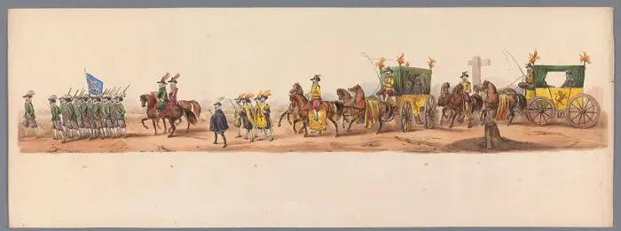 Framed Print : Historical parade at the second centenary of the Utrecht University, 1836 (plate 6), 1837. Creator: Victor Adam Framed Print : Historical parade at the second centenary of the Utrecht University, 1836 (plate 6), 1837. Creator: Victor Adam