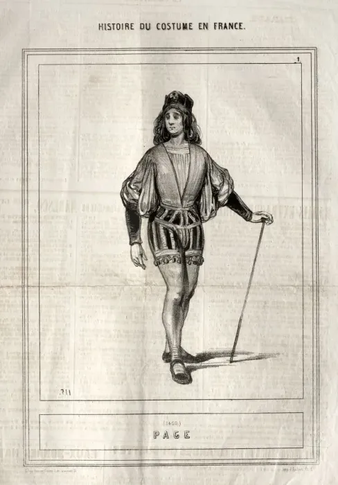 Framed Print : Historique du Costume en France: Page, 1843. Creator: Paul Gavarni (French, 1804-1866) Framed Print : Historique du Costume en France: Page, 1843. Creator: Paul Gavarni (French, 1804-1866)