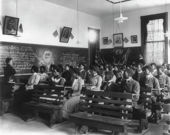 Framed Print : History class, Tuskegee Institute, Tuskegee, Alabama, 1902. Creator: Frances Benjamin Johnston Framed Print : History class, Tuskegee Institute, Tuskegee, Alabama, 1902. Creator: Frances Benjamin Johnston
