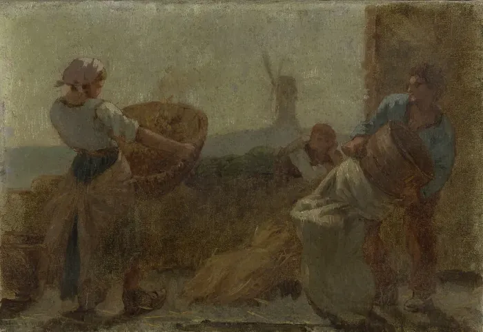 Framed Print : History of wheat: Riddling: Sketch for the school in rue Dombasle, 15th arrondissement of Paris. Creator: Paul Albert Baudouin Framed Print : History of wheat: Riddling: Sketch for the school in rue Dombasle, 15th arrondissement of Paris. Creator: Paul Albert Baudouin