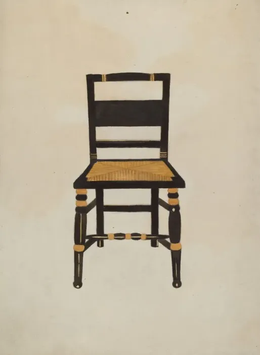 Framed Print : Hitchcock Chair, 1935 / 1942. Creator: Genevieve Sherlock Framed Print : Hitchcock Chair, 1935 / 1942. Creator: Genevieve Sherlock