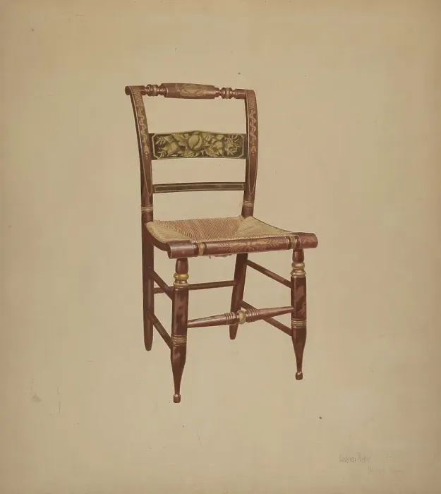 Framed Print : Hitchcock Chair, 1935 / 1942. Creator: Parker Cushman Framed Print : Hitchcock Chair, 1935 / 1942. Creator: Parker Cushman