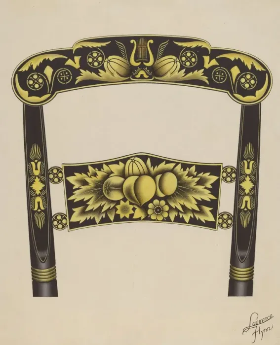 Framed Print : Hitchcock Chair Back, 1936. Creator: Lawrence Flynn Framed Print : Hitchcock Chair Back, 1936. Creator: Lawrence Flynn