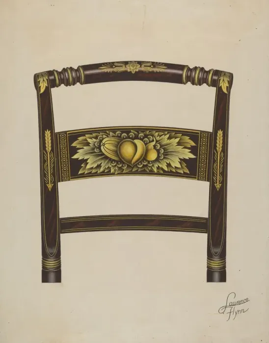 Framed Print : Hitchcock Chair Back, c. 1936. Creator: Lawrence Flynn Framed Print : Hitchcock Chair Back, c. 1936. Creator: Lawrence Flynn
