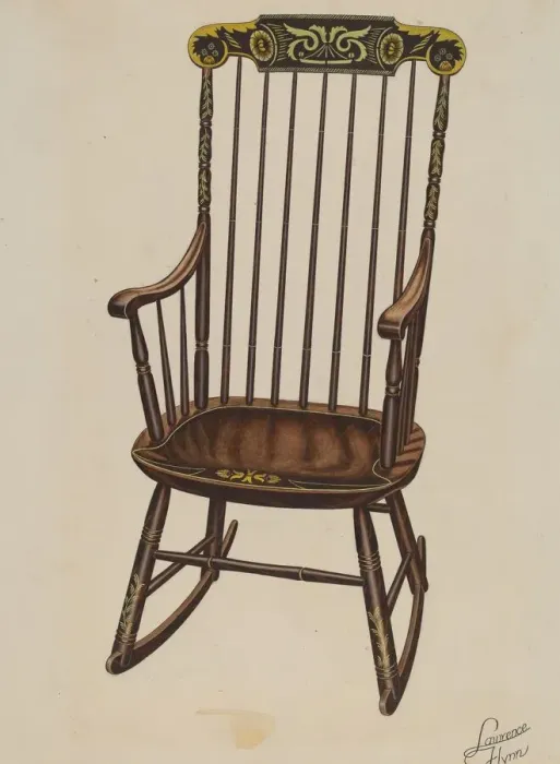Framed Print : Hitchcock Rocker, c. 1936. Creator: Lawrence Flynn Framed Print : Hitchcock Rocker, c. 1936. Creator: Lawrence Flynn