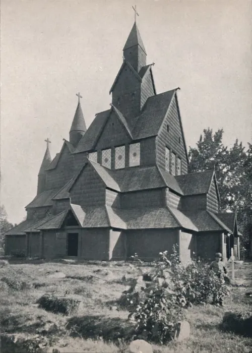 Framed Print : Hitterdal Timber Church, 1914. Creator: Unknown Framed Print : Hitterdal Timber Church, 1914. Creator: Unknown