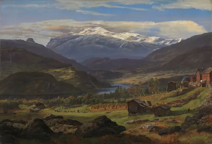 Framed Print : From Hjelle in Valdres, 1851. Creator: Johan Christian Dahl Framed Print : From Hjelle in Valdres, 1851. Creator: Johan Christian Dahl
