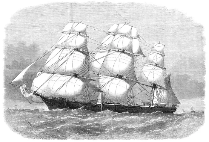 Framed Print : H.M. Corvette Volage, 1870. Creator: Unknown Framed Print : H.M. Corvette Volage, 1870. Creator: Unknown