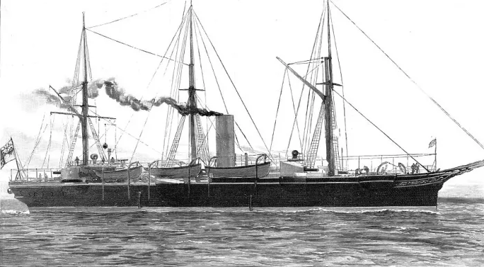 Framed Print : H.M. Cruiser Serpent Lost off Cape Villano, Spain, 1890. Creator: Unknown. H.M. Cruiser Serpent Lost off Cape Villano, Spain, 1890. Creator: Unknown Framed Print : H.M. Cruiser Serpent Lost off Cape Villano, Spain, 1890. Creator: Unknown. H.M. Cruiser Serpent Lost off Cape Villano, Spain, 1890. Creator: Unknown