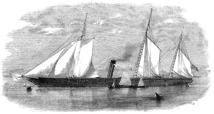 Framed Print : H.M. New Dispatch Gun-Boat Wanderer, 1856. Creator: Unknown. H.M. New Dispatch Gun-Boat Wanderer, 1856. Creator: Unknown Framed Print : H.M. New Dispatch Gun-Boat Wanderer, 1856. Creator: Unknown. H.M. New Dispatch Gun-Boat Wanderer, 1856. Creator: Unknown