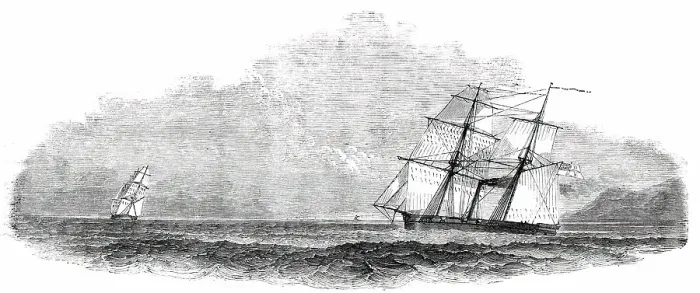 Framed Print : H.M. Steamer Rifleman, in Chase of a Brazilian Slaver, 1850. Creator: Unknown. H.M. Steamer Rifleman, in Chase of a Brazilian Slaver, 1850. Creator: Unknown Framed Print : H.M. Steamer Rifleman, in Chase of a Brazilian Slaver, 1850. Creator: Unknown. H.M. Steamer Rifleman, in Chase of a Brazilian Slaver, 1850. Creator: Unknown