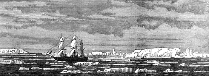 Framed Print : H.M.S. Challenger among icebergs, 1874. Creator: Unknown Framed Print : H.M.S. Challenger among icebergs, 1874. Creator: Unknown