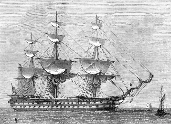 Framed Print : H.M.S. Duncan, flagship at Sheerness, 1874. Creator: Unknown Framed Print : H.M.S. Duncan, flagship at Sheerness, 1874. Creator: Unknown