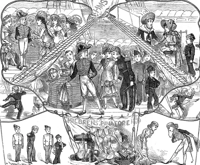 Framed Print : H.M.S. Pinafore, played by children at the Opera Comique, 1879, (1880). Creator: Unknown Framed Print : H.M.S. Pinafore, played by children at the Opera Comique, 1879, (1880). Creator: Unknown