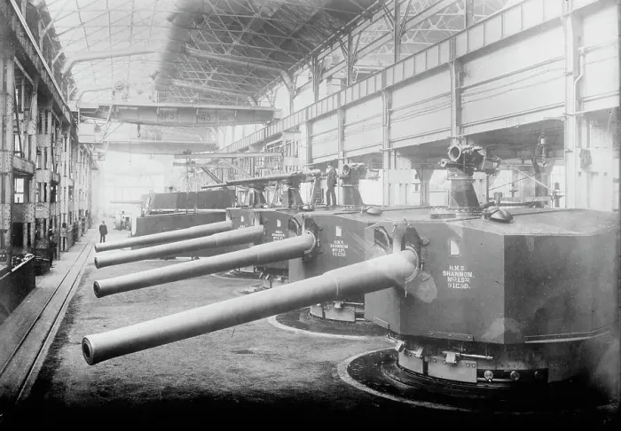 Framed Print : H.M.S. Shannon Vickers Sons & Maxims Gun Works, 1915. Creator: Bain News Service Framed Print : H.M.S. Shannon Vickers Sons & Maxims Gun Works, 1915. Creator: Bain News Service