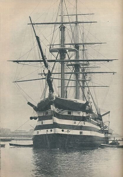 HMS Victory before she was removed to dry dock in 1922, 1936