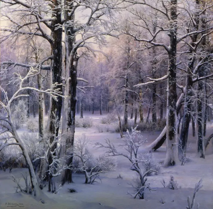 Framed Print : Hoarfrost, 1906. Artist: Ivan Velz Framed Print : Hoarfrost, 1906. Artist: Ivan Velz