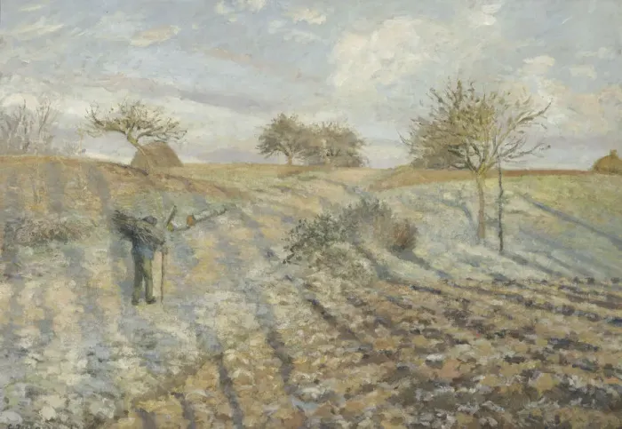Framed Print : Hoarfrost (Gelee blanche). Artist: Pissarro, Camille (1830-1903) Framed Print : Hoarfrost (Gelee blanche). Artist: Pissarro, Camille (1830-1903)
