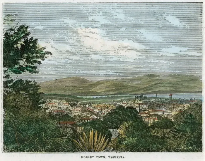 Framed Print : Hobart Town, Tasmania, Australia, c1880 Framed Print : Hobart Town, Tasmania, Australia, c1880