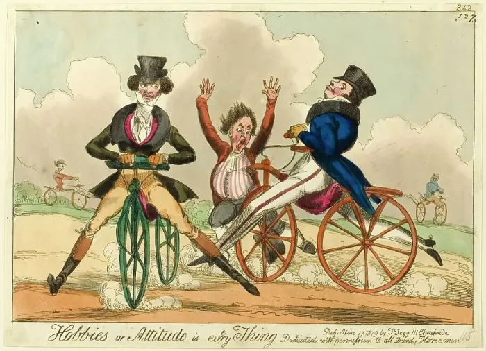Framed Print : Hobbies or Attitude is Everything, Dedicated with permission to all Dandy.. pub. April 17, 1819. Creator: William Heath Framed Print : Hobbies or Attitude is Everything, Dedicated with permission to all Dandy.. pub. April 17, 1819. Creator: William Heath