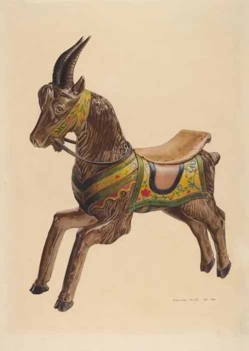 Framed Print : Hobby Goat, c. 1939. Creator: Henrietta S. Hukill Framed Print : Hobby Goat, c. 1939. Creator: Henrietta S. Hukill