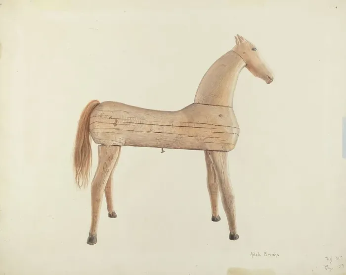 Framed Print : Hobby Horse, 1935 / 1942. Creator: Adele Brooks Framed Print : Hobby Horse, 1935 / 1942. Creator: Adele Brooks