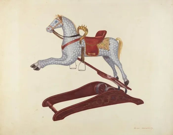 Framed Print : Hobby Horse, c. 1939. Creator: Ernest A Towers Jr Framed Print : Hobby Horse, c. 1939. Creator: Ernest A Towers Jr