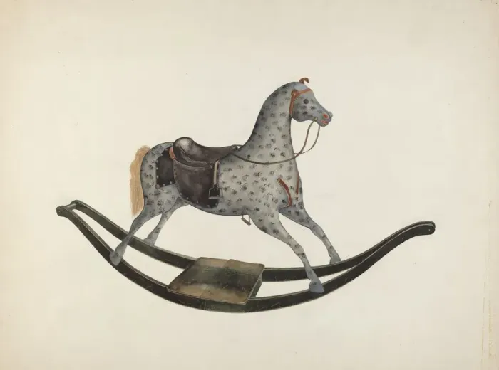 Framed Print : Hobby Horse, c. 1941. Creator: Wilbur M Rice