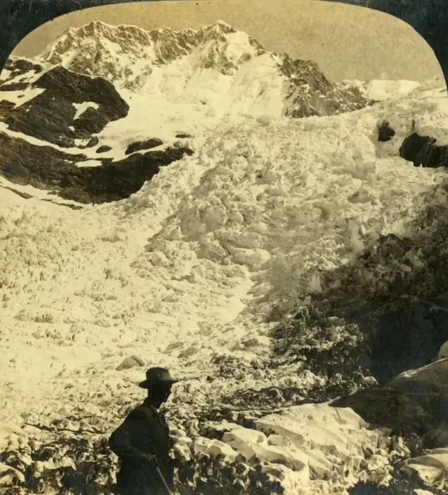 Framed Print : The Hochstetter Ice Falls, New Zealand, c1909. Creator: George Rose Framed Print : The Hochstetter Ice Falls, New Zealand, c1909. Creator: George Rose