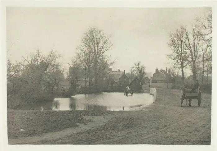 Framed Print : Hoddesdon, Herts, 1880s. Creator: Peter Henry Emerson Framed Print : Hoddesdon, Herts, 1880s. Creator: Peter Henry Emerson
