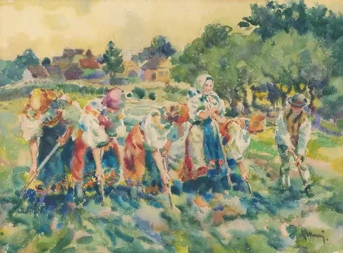 Framed Print : Hoers, around 1920. Creator: Gustav Mally Framed Print : Hoers, around 1920. Creator: Gustav Mally