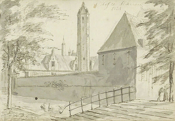 Hof van Sonoy in Alkmaar, 1724. Creator: Abraham Meyling