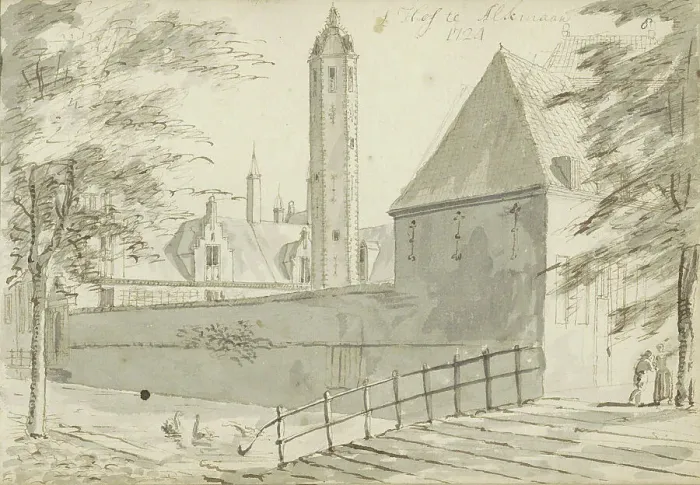 Framed Print : Hof van Sonoy in Alkmaar, 1724. Creator: Abraham Meyling Framed Print : Hof van Sonoy in Alkmaar, 1724. Creator: Abraham Meyling