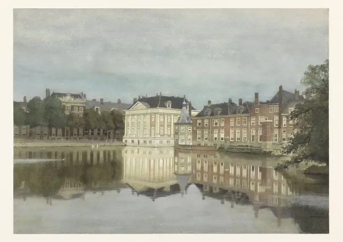 Framed Print : The Hofvijver and the Mauritshuis, 1862-1921. Creator: Karel Klinkenberg Framed Print : The Hofvijver and the Mauritshuis, 1862-1921. Creator: Karel Klinkenberg