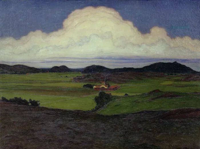 Framed Print : Hoga Valley, Tjörn, 1897. Creator: Karl Nordström Framed Print : Hoga Valley, Tjörn, 1897. Creator: Karl Nordström