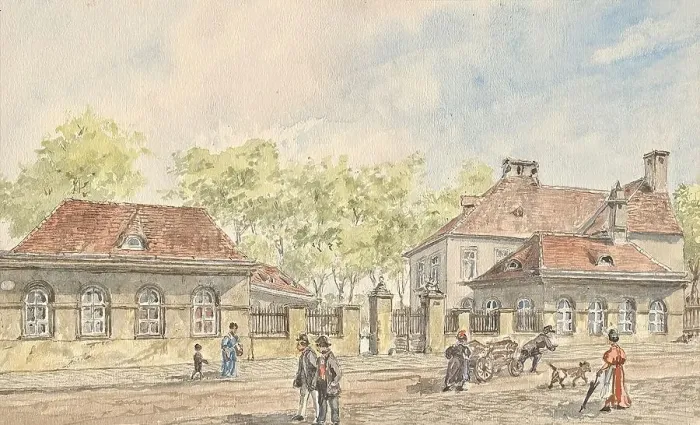 Framed Print : The Hohlweggasse in Vienna-Landstrasse, around 1890. Creator: Gustav Korompay Framed Print : The Hohlweggasse in Vienna-Landstrasse, around 1890. Creator: Gustav Korompay