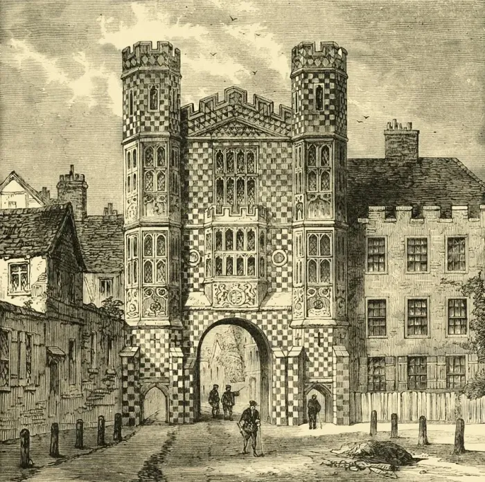 Framed Print : The Holbein Gateway, Whitehall, (1881). Creator: Unknown Framed Print : The Holbein Gateway, Whitehall, (1881). Creator: Unknown