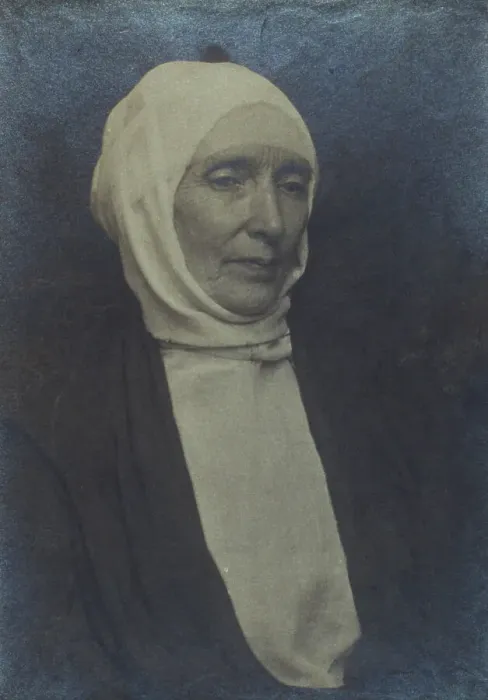 Framed Print : A Holbein woman, c1890. Creator: Frances S. Allen Framed Print : A Holbein woman, c1890. Creator: Frances S. Allen