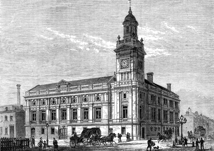 Framed Print : The Holborn Townhall, 1880. Creator: Unknown Framed Print : The Holborn Townhall, 1880. Creator: Unknown