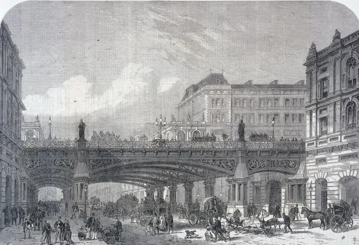 Framed Print : Holborn Viaduct, London, 1867. Artist: FW Framed Print : Holborn Viaduct, London, 1867. Artist: FW