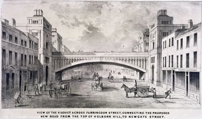 Framed Print : Holborn Viaduct, London, 1869. Artist: GS Willis Framed Print : Holborn Viaduct, London, 1869. Artist: GS Willis