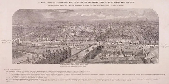 Framed Print : Holborn Viaduct, London, c1865. Artist: Young Framed Print : Holborn Viaduct, London, c1865. Artist: Young