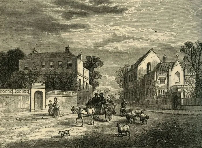 Framed Print : Holcrofts and the Priory, Fulham, (c1878). Creator: Unknown Framed Print : Holcrofts and the Priory, Fulham, (c1878). Creator: Unknown