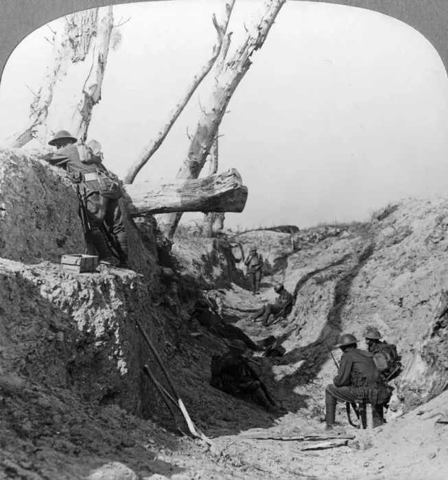 Framed Print : Holding the line at Dickebusch, Flanders, Belgium, World War I, 7 June 1917. Artist: Realistic Travels Publishers Framed Print : Holding the line at Dickebusch, Flanders, Belgium, World War I, 7 June 1917. Artist: Realistic Travels Publishers