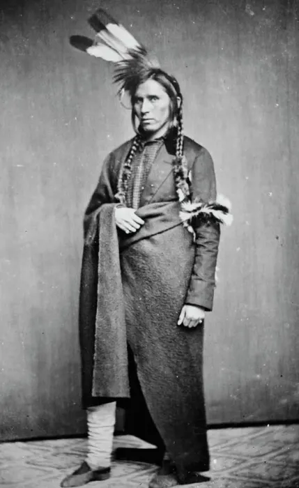 Framed Print : Hole-in-the-Day (Younger). Chippewa, Indian delegate, 1864. Creator: Unknown Framed Print : Hole-in-the-Day (Younger). Chippewa, Indian delegate, 1864. Creator: Unknown