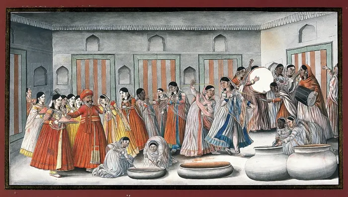 Framed Print : Holi festival, 19th century? Creator: Unknown Framed Print : Holi festival, 19th century? Creator: Unknown
