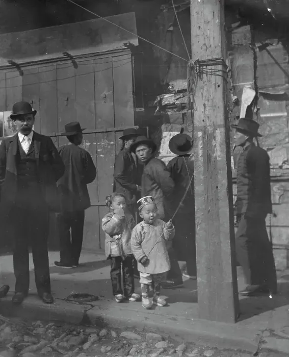 Framed Print : A holiday, Chinatown, San Francisco, between 1896 and 1906. Creator: Arnold Genthe Framed Print : A holiday, Chinatown, San Francisco, between 1896 and 1906. Creator: Arnold Genthe