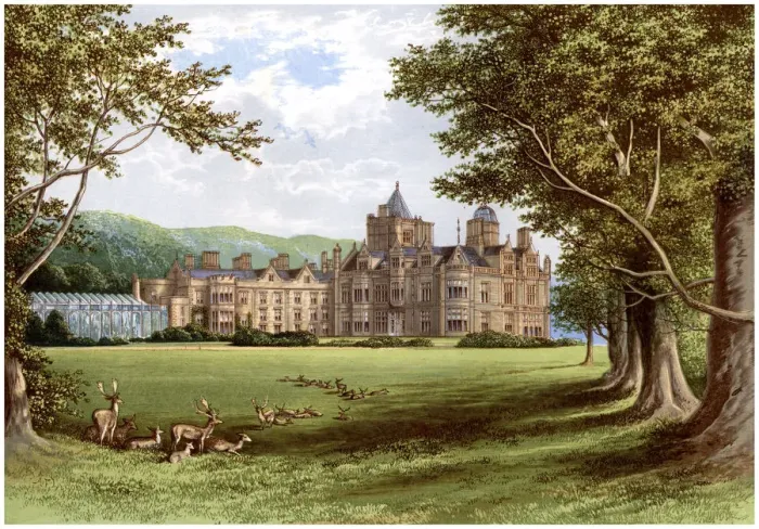 Framed Print : Holker Hall, Cumbria, home of the Duke of Devonshire, c1880 Framed Print : Holker Hall, Cumbria, home of the Duke of Devonshire, c1880