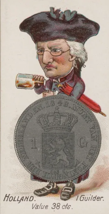 Framed Print : Holland, 1 Guilder, from the series Coins of All Nations (N72 Framed Print : Holland, 1 Guilder, from the series Coins of All Nations (N72